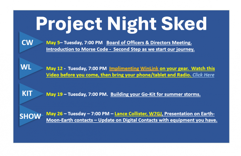 Club Sked May 2026